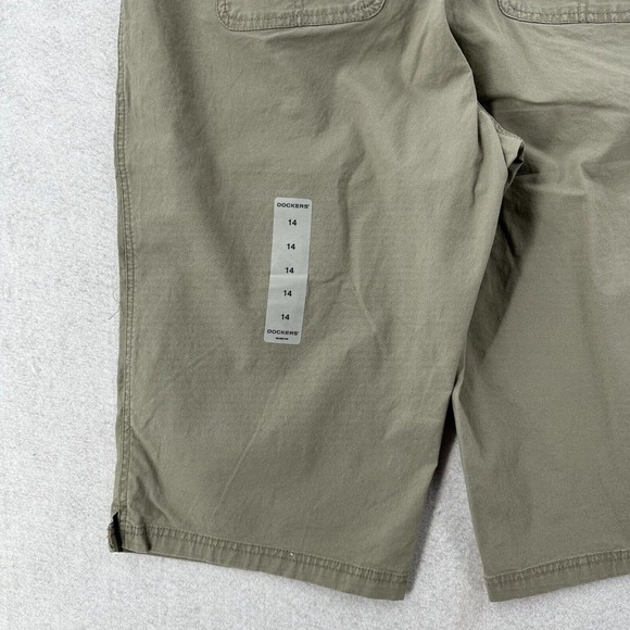 NWT Dockers Drawstring Capri Cargo Pants Womens 14 Olive Green‎ Khaki - Picture 6 of 15